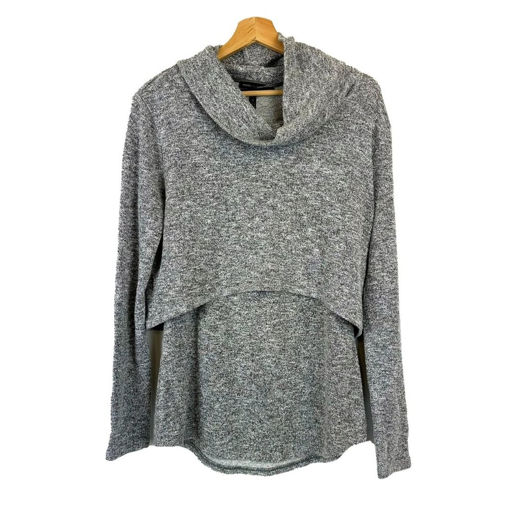 White House Black Market Sweater Tank Top Silver Combo Set M